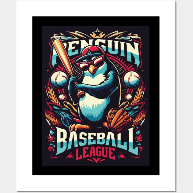 Penguin Baseball Tribute - Penguin Baseball League Wall Art by TributeDesigns